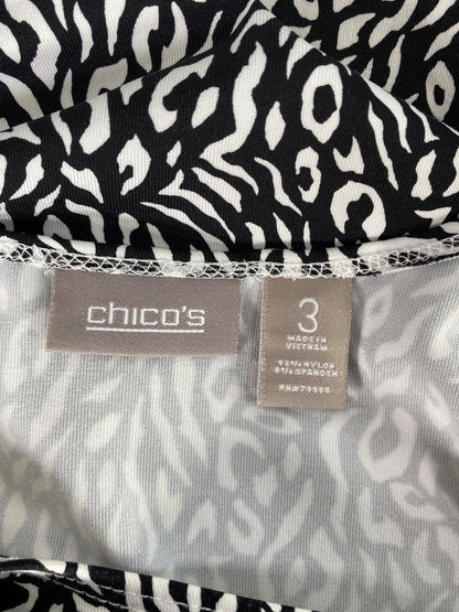 Chico’s Women’s Black/White Tank Top - 3/US XL