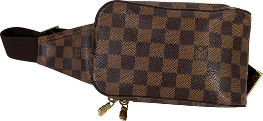 Louis Vuitton Damier Ebene Geronimos Coated Canvas Zip Close Belt Bag CA1003