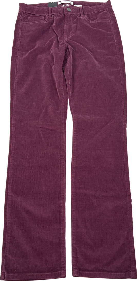 NEW Calvin Klein Women’s Purple Slim Straight Corduroy Jeans - 6