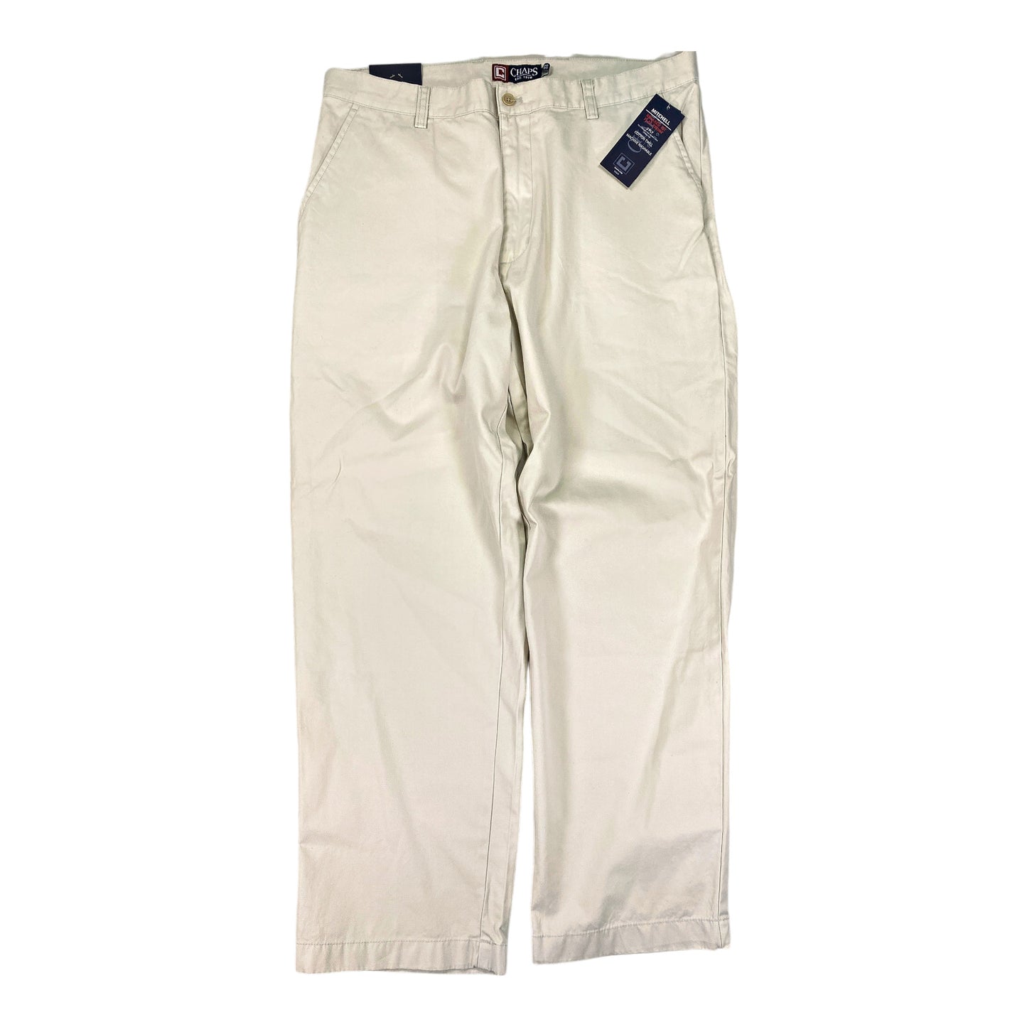 NEW Chaps Men’s Beige Mitchell Relaxed Fit Flat Front Pants - 36x30