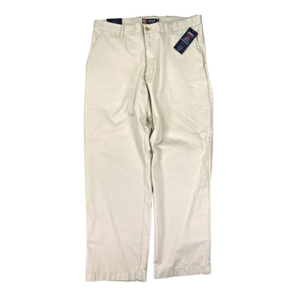 NEW Chaps Men’s Beige Mitchell Relaxed Fit Flat Front Pants - 36x30