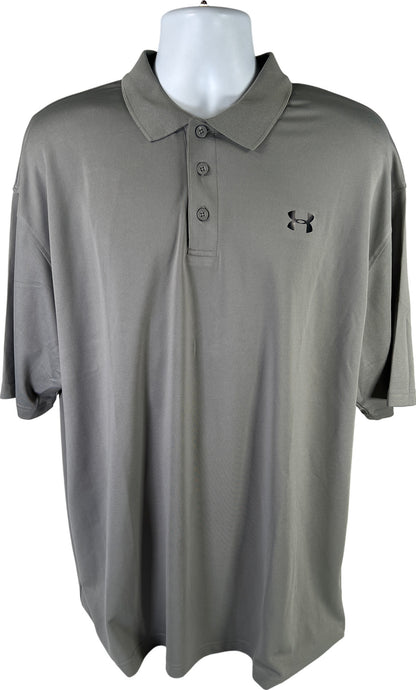 Under Armour Men’s Gray Short Sleeve Heatgear Polo Shirt - 3XL