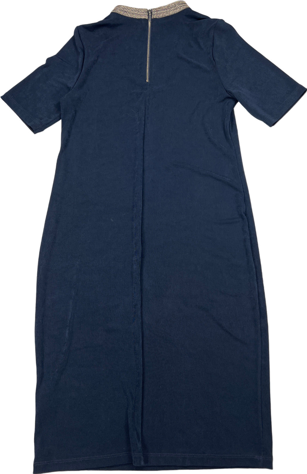 Chico’s Women’s Navy Blue Travelers Halter V-Neck Shift Dress - 1/US 8