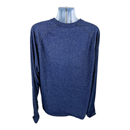 Adidas Mens Blue Climalite U of M Michigan Long Sleeve Athletic Shirt -XL