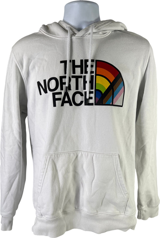 The North Face Men’s White Rainbow Long Sleeve Pride Hoodie Sweatshirt - M