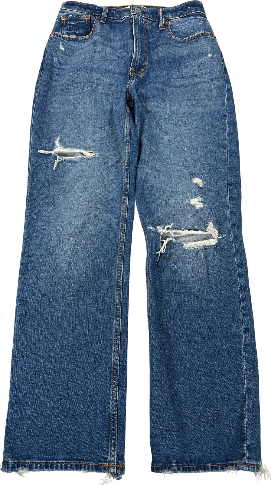 NEW Abercrombie & Fitch Women’s Ankle Straight Ultra High Rise Jeans - 4 Long