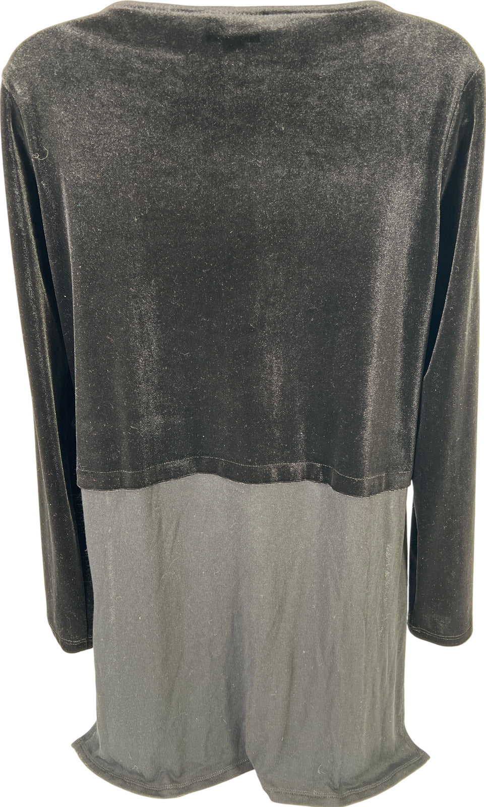 J. Jill Women’s Black Wearever Collection Velvet Long Tunic Top - XS