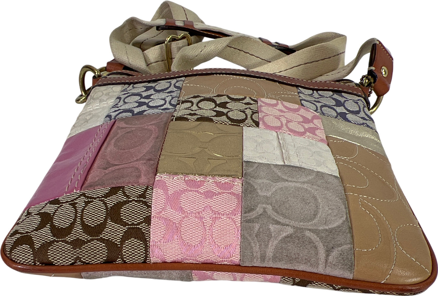 Coach Women’s Multi-color Signature Patchwork Small Crossbody Purse