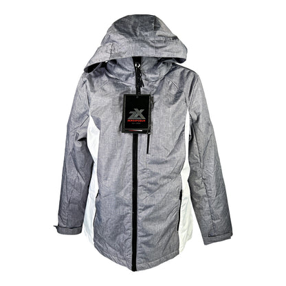 NEW Zeroxposur Women’s Gray Metaldione Insulated Hooded Winter Coat - S