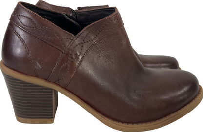 Earth Women’s Brown Leather Lina Austin Side Zip. Ankle Boots - 10