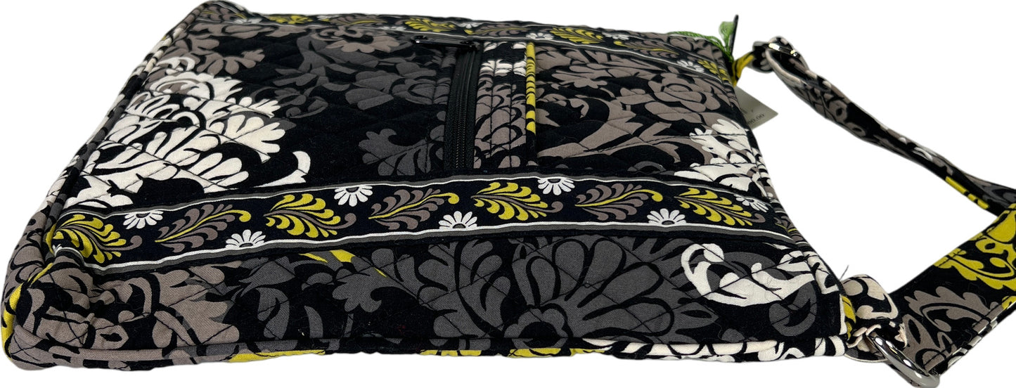 NEW Vera Bradley Women’s Black/Yellow Baroque Hipster Purse