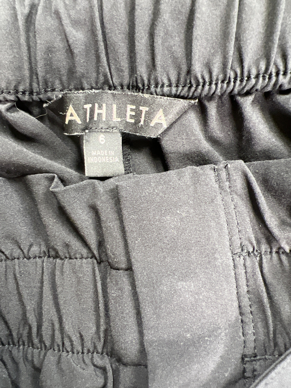 Athleta Women’s Black Skyline Paper Bag Lightweight Travel Pants - 6