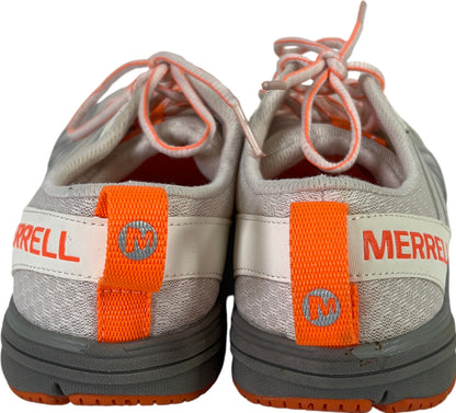 Merrell Women’s White/Orange Bare Access Arc Lace Up Running Shoes - 9