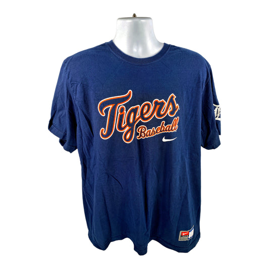 Nike Men’s Blue Detroit Tigers Baseball Short Sleeve T-Shirt - XXL