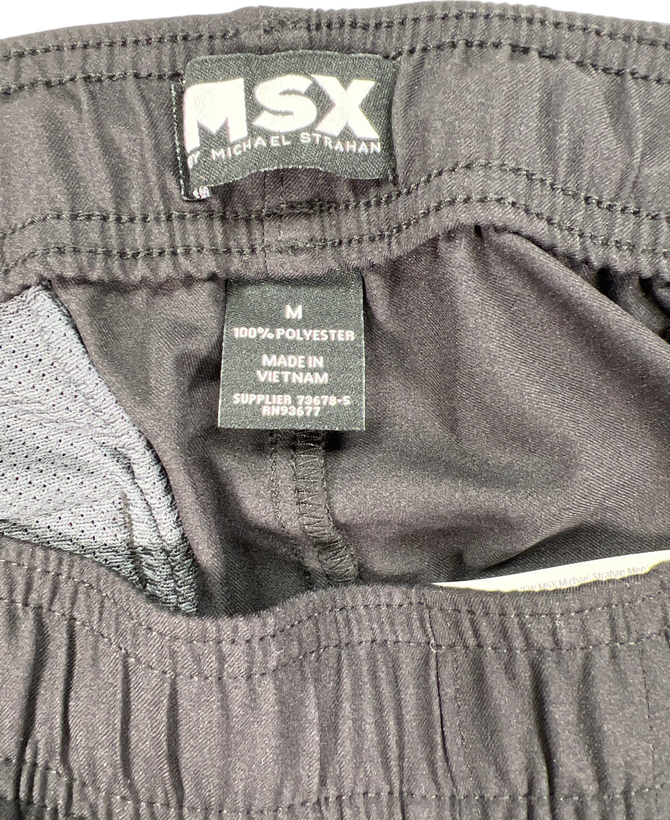 NEW MSX Michael Strahan Men’s Black Premium 4-Way Stretch Athletic Pants - M