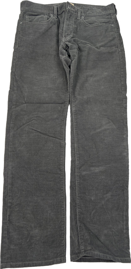 J.Crew Men’s Gray Slim Fit Corduroy Pants - 30x30