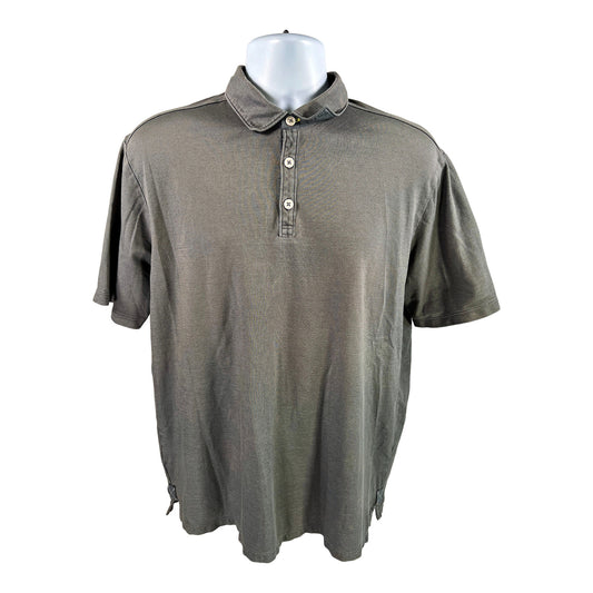 Tommy Bahama Men’s Gray Short Sleeve Polo Shirt - L
