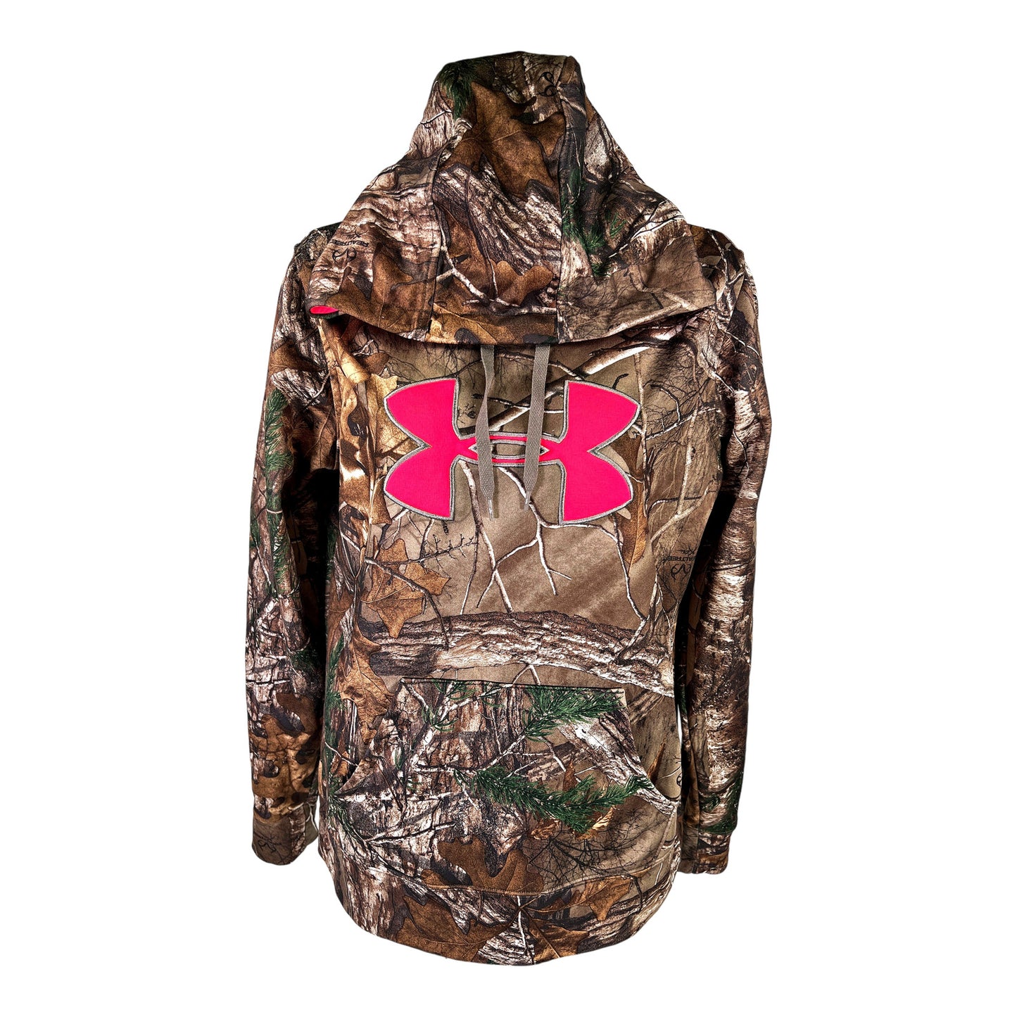 Under Armour Women’s Brown/Pink Camouflage Loose Fit Pullover Hoodie - S