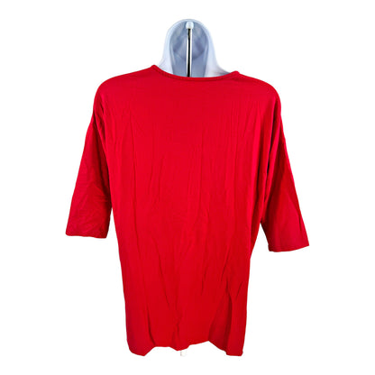 J.Jill Women’s Red 1/2 Ballet Sleeve Tunic Shirt - S Petite