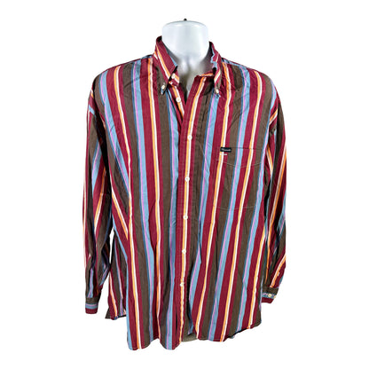 Favorable Men’s Multicolor Striped Long Sleeve Button Up Shirt - XL