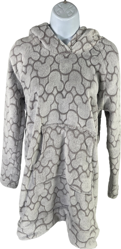 Disney Women’s Gray Mickey Plush Sherpa Hoodie Sweatshirt - S