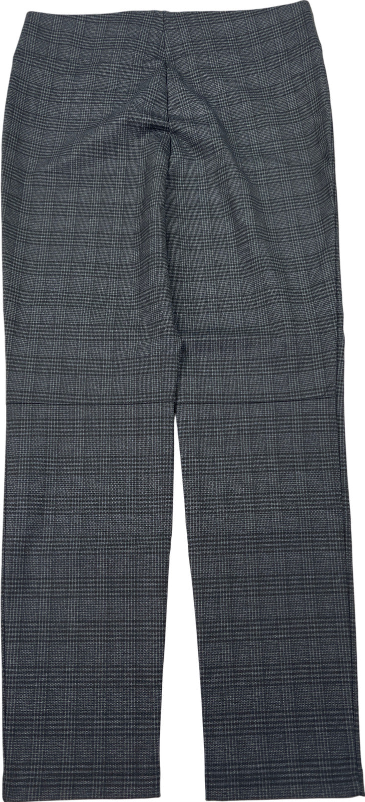 NEW Max Studio Women’s Dark Gray Plaid Stretch Pull On Pants - L