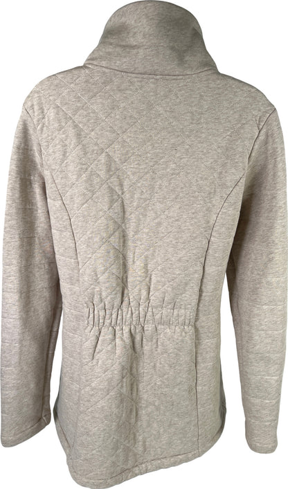 The North Face Women’s Beige Caroluna Quilted Fleece Lined Full Zip Jacket - M