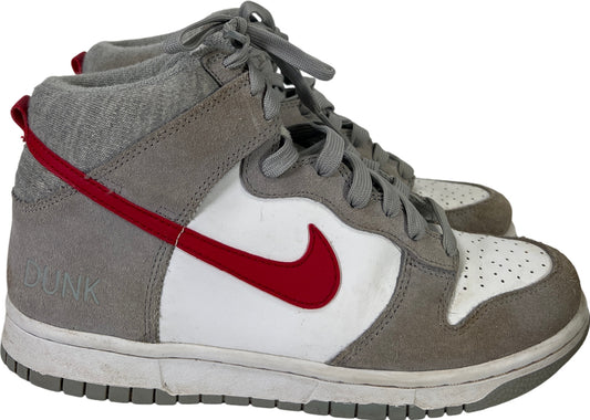 Nike Dunk Big Kids Smoke Grey/Red Dunk Hi SE Lt Lace Up Sneakers - 6.5 Youth