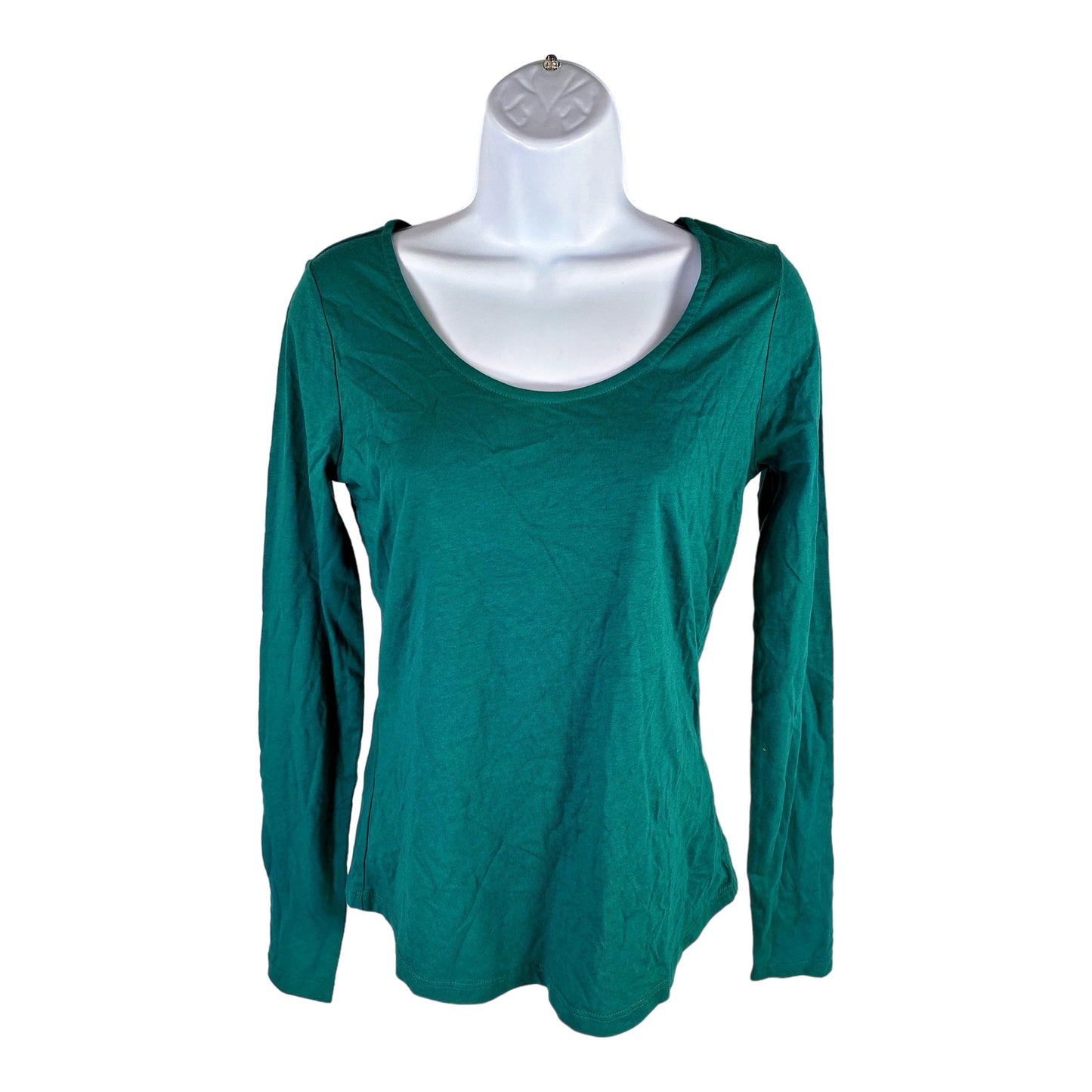 NEW Boden Women’s Green Scoop Neck Long Sleeve T-Shirt - 2