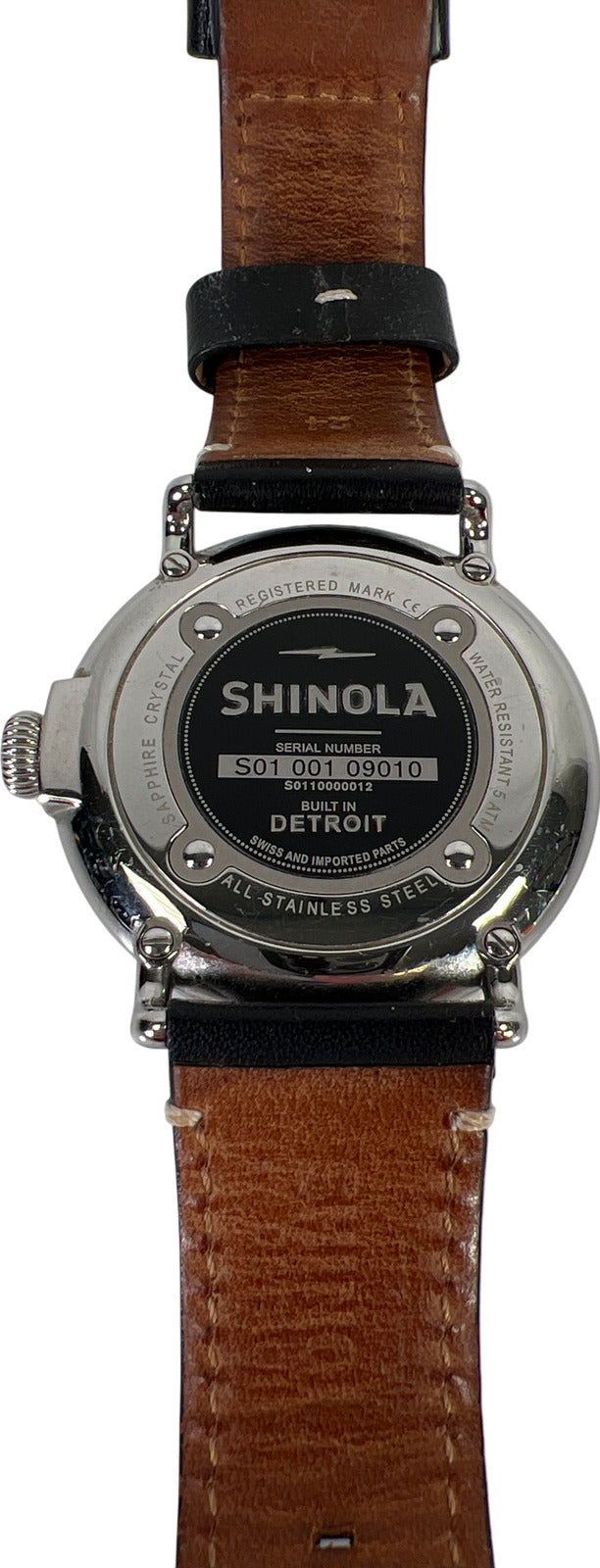 Shinola Men’s Black The Runwell 47mm Stainless Steel Chronograph Watch