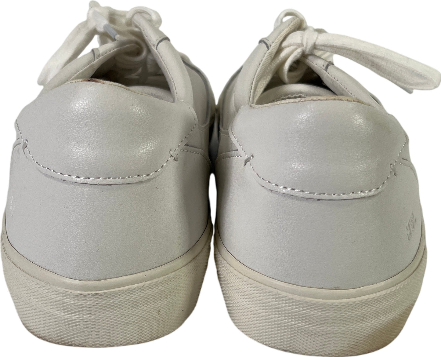 Madewell Unisex White Leather Low Top Sidewalk Lace Up Sneakers - Women’s 11