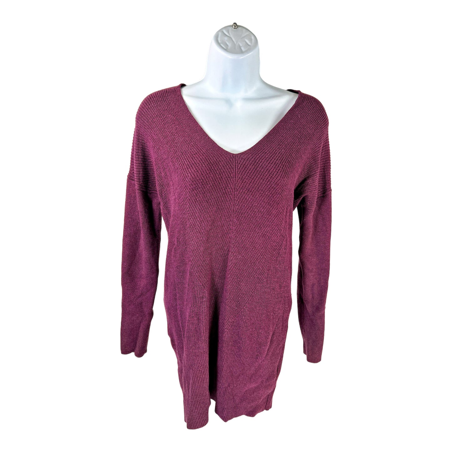 White House Black Market Women’s Purple Knit Tunic Sweater - XS