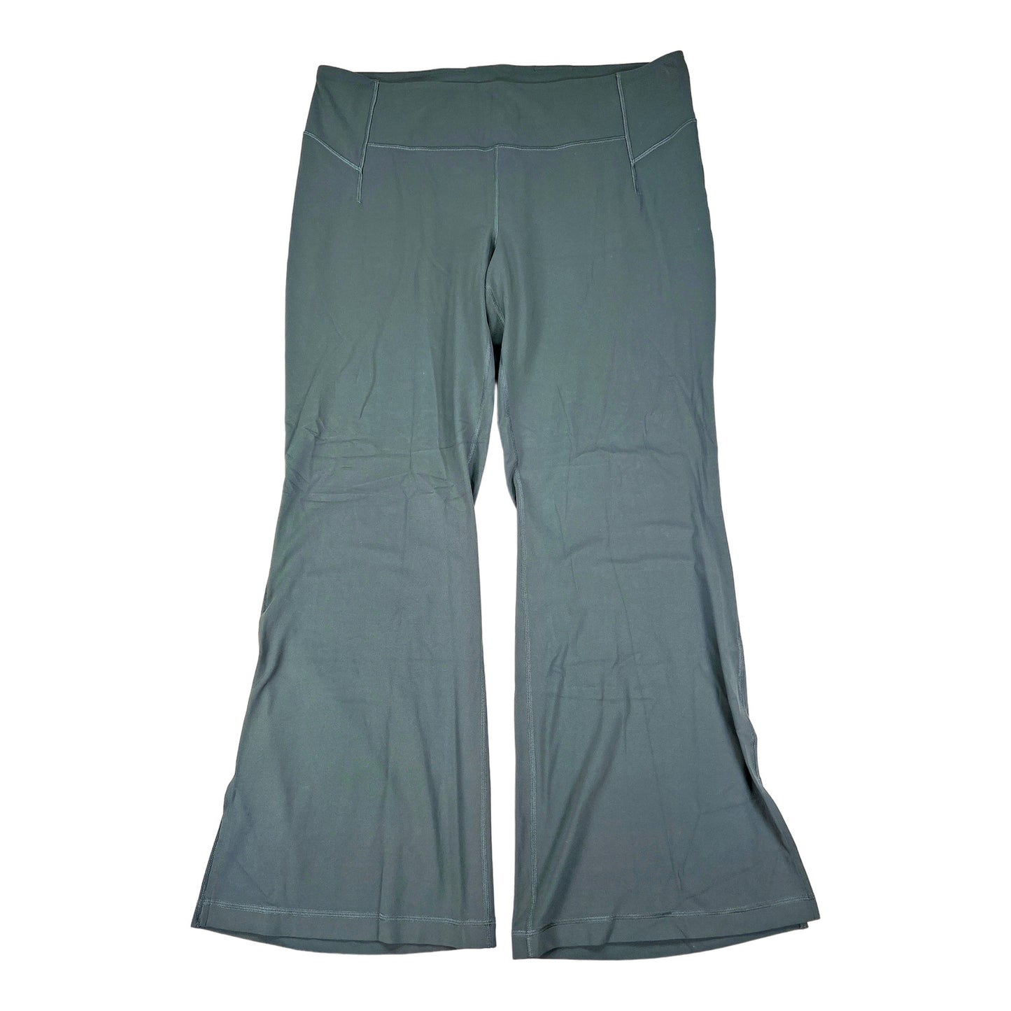 Lululemon Womens Green Smoked Spruce Groove High Rise Split Hem Flare Pants - 20