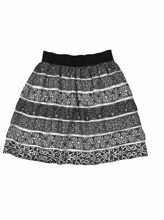 White House Black Market Women's Black Tiered Skirt - XXS
