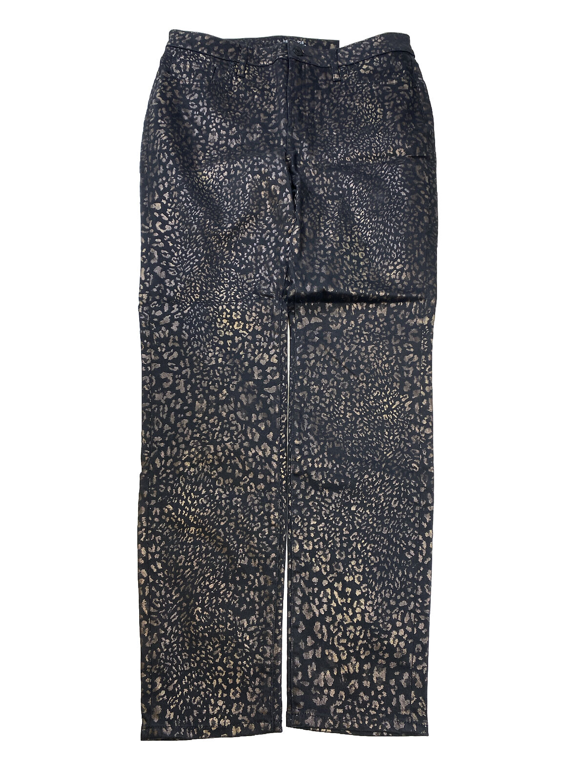 NEW Chico's Women's Black Metallic Animal Print Jegging Jeans - 0.5/US 6