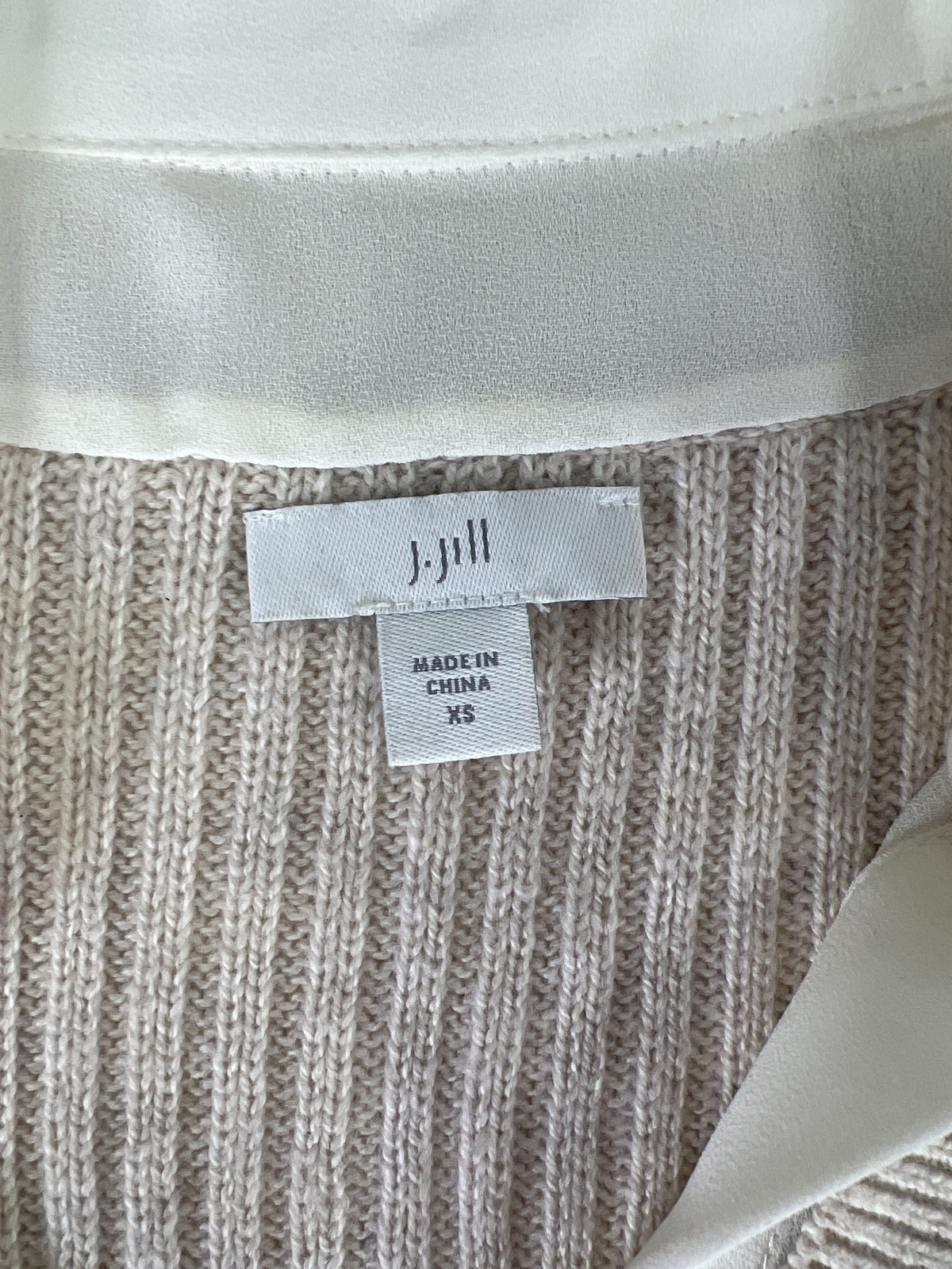 J. Jill Women’s Beige Layered Sweater Long Sleeve - XS