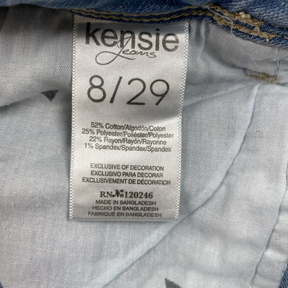 Kensie Women's Light Wash Effortless Ankle Mid Rise Jeans - 8/29