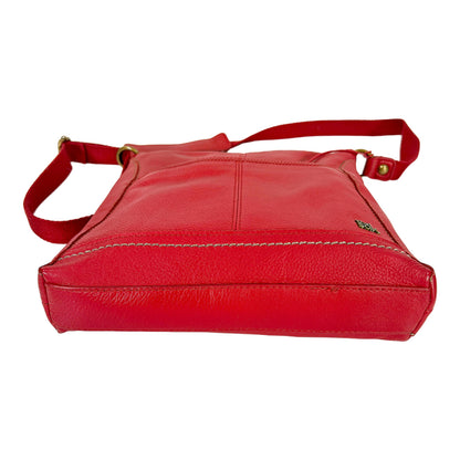 The Sam Women’s Red Leather Zip Close Crossbody Purse