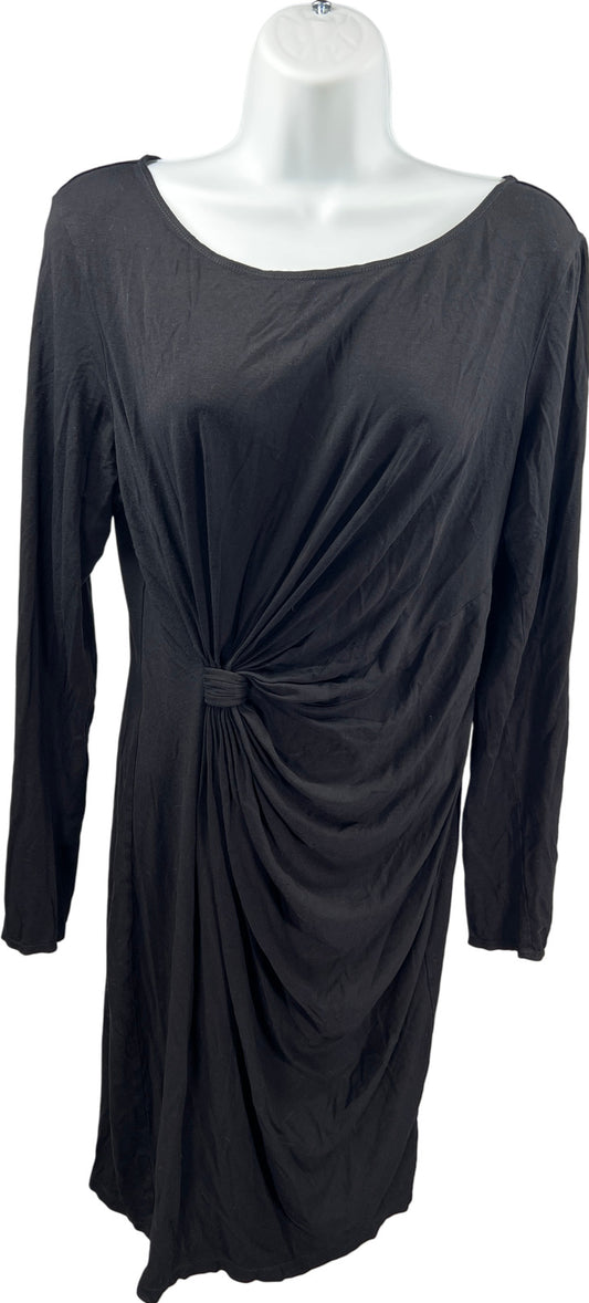 Max Studio Women’s Black Long Sleeve Knotted Stretch Dress - XL