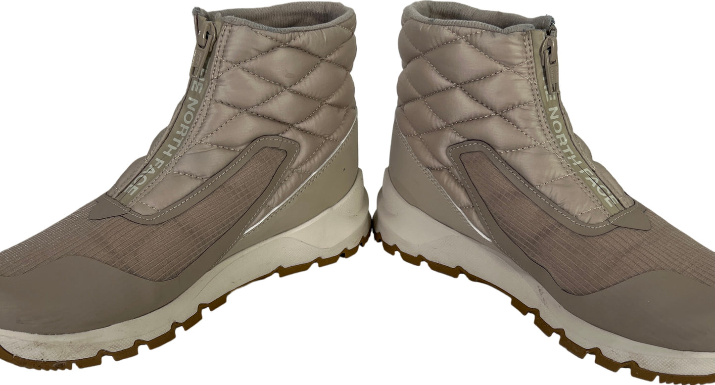 The North Face Women's Beige/Tan Thermoball Progressive Zip Winter Boots - 7