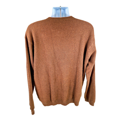 Tommy Bahama Men’s Brown Knit Long Sleeve V-Neck Sweater - XL