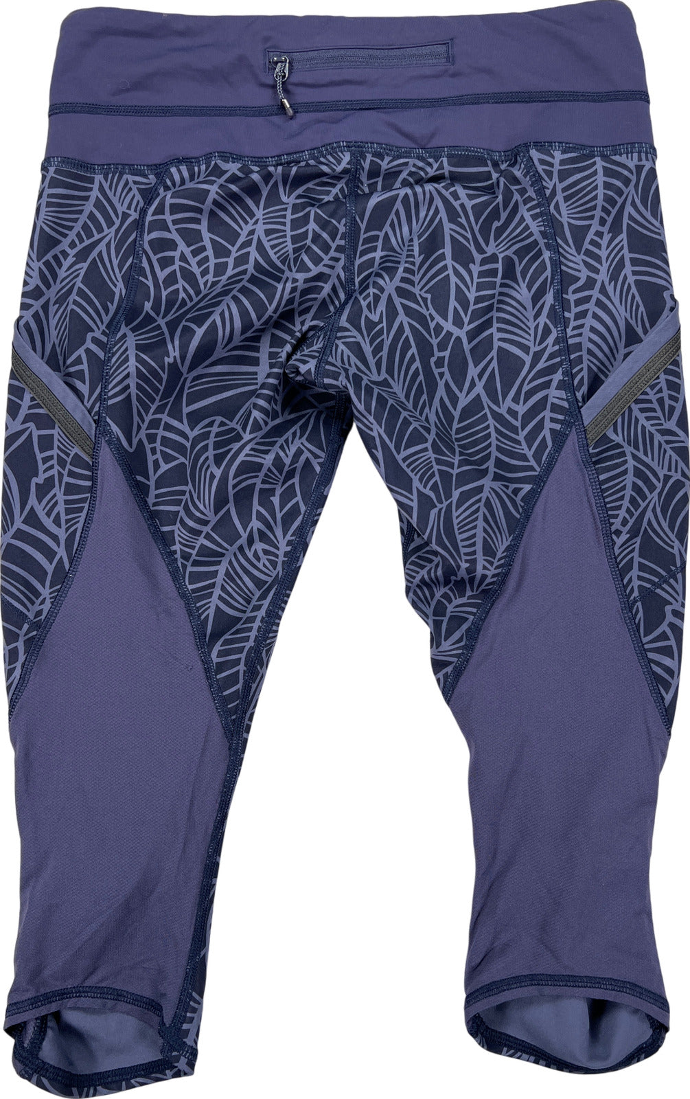 Lululemon Women’s Blue Pretty Palm Run A Marathon Cropped Leggings - 6