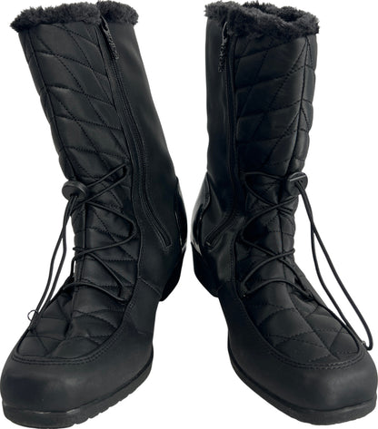 NEW Totes Women’s Black Polly WaterproofFaux Fur Lined Winter Boots - 9