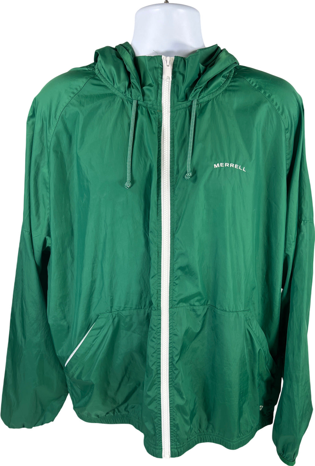 Merrell Men’s Dark Green Full Zip Hooded Track Windbreaker Jacket - XL