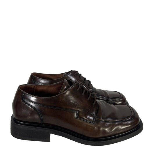 Kenneth Cole Reaction Men's Brown Leather Oxford Dress Shoes - 12