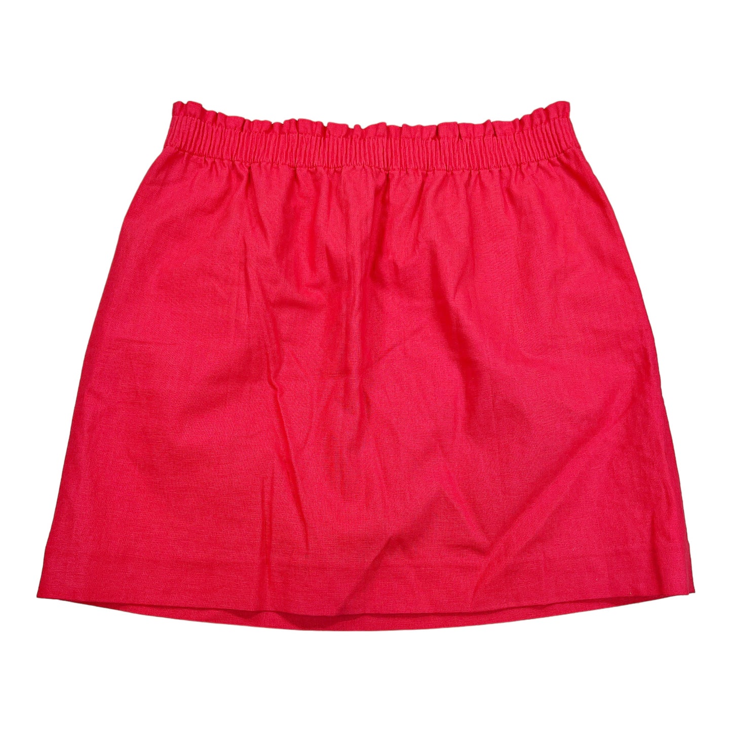 NEW J. Crew Women’s Red Linen-Cotton Blend City Skirt - 14