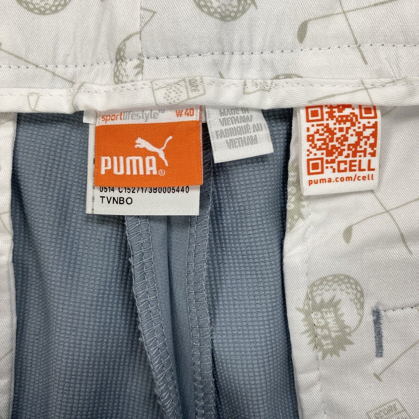 Puma Men's Gray Solid Flat Front Golf Shorts - 40