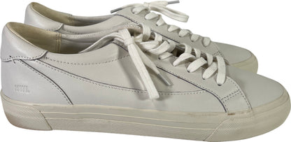 Madewell Unisex White Leather Low Top Sidewalk Lace Up Sneakers - Women’s 11