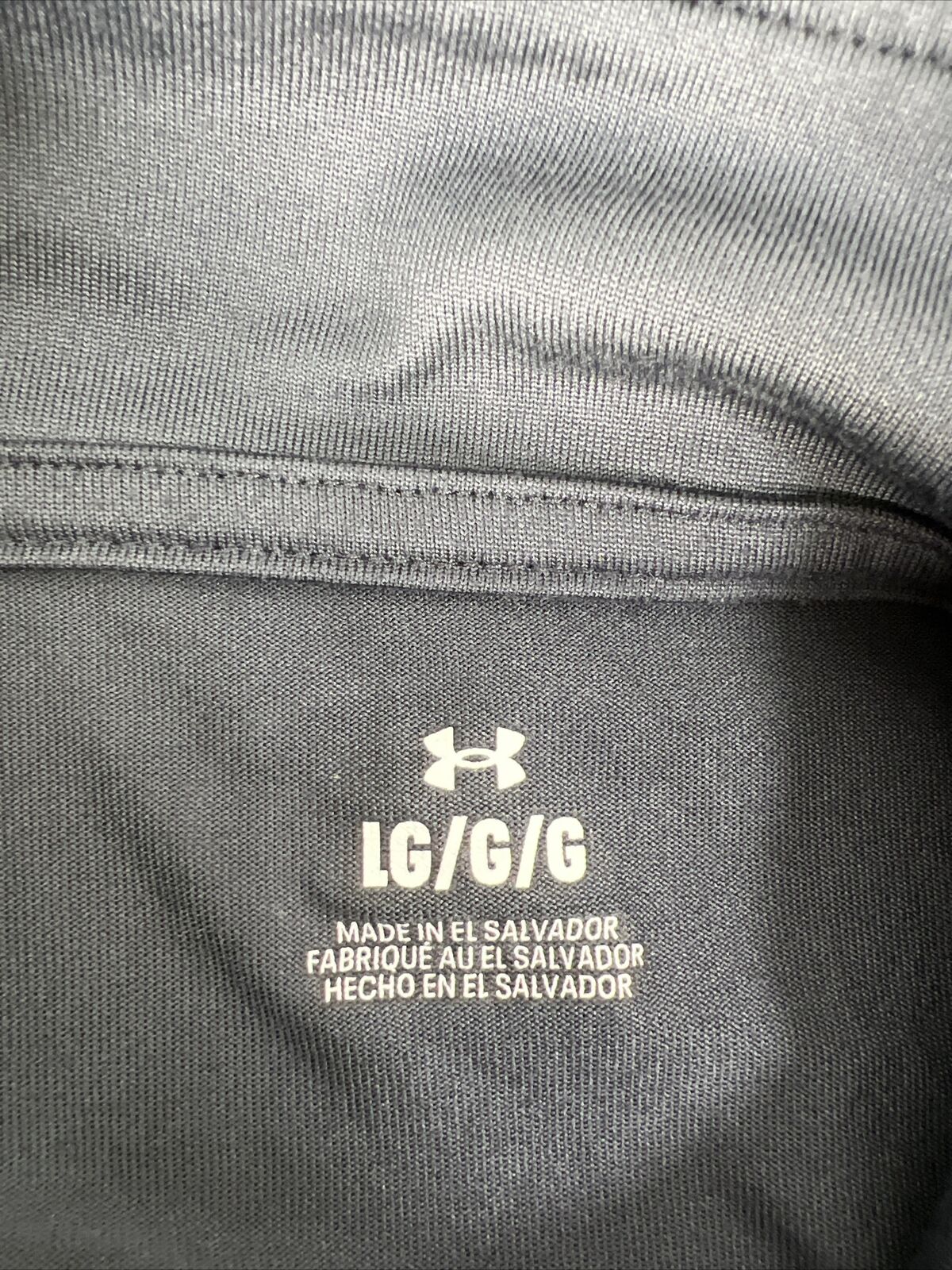 Under Armour Men's Gray Long Sleeve 1/2 Zip Athletic Shirt - L