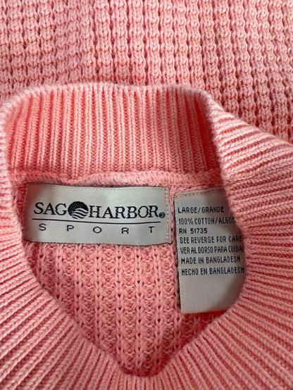 NEW Sag Harbor Sport Women’s Orange/Coral Sleeveless Sweater - L